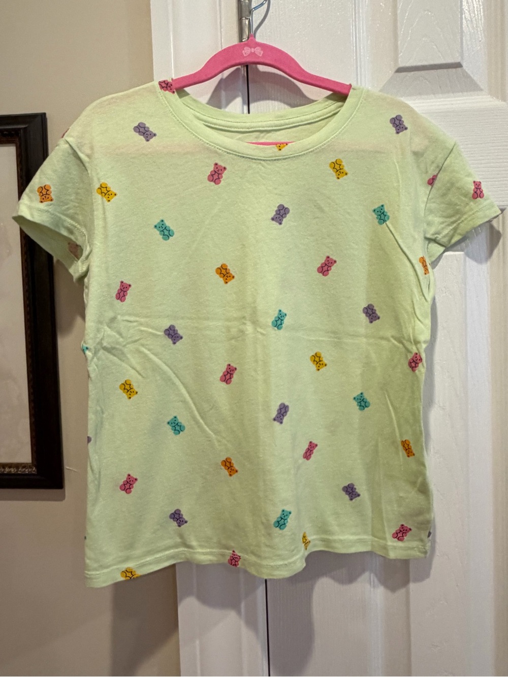 Old Navy Kids Light Green Gummy Bear Print Tee